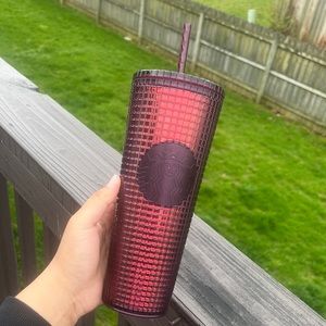 2020 limited edition Starbucks 24oz. Ruby red grid tumbler